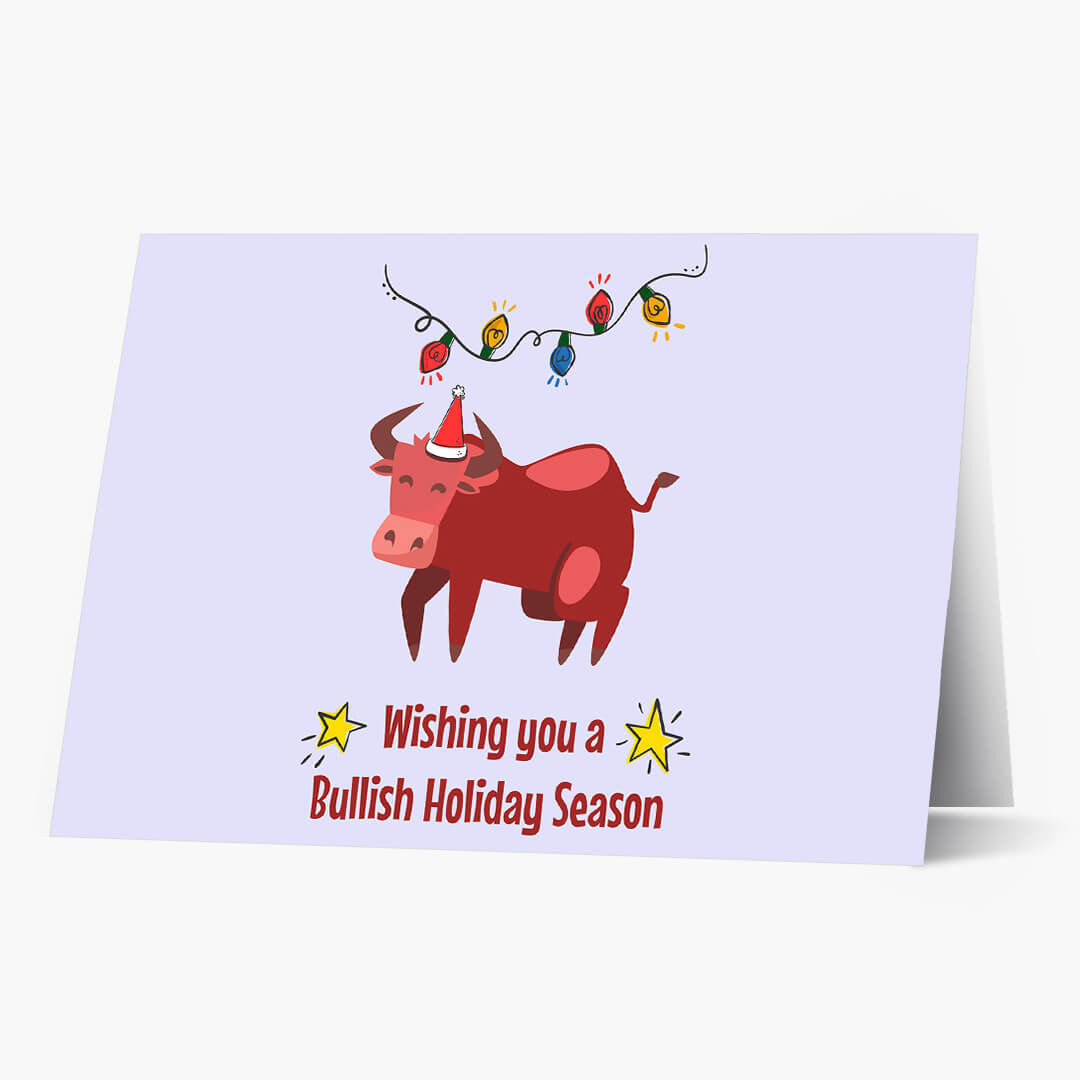 Bullish Holiday Season Christmas Card