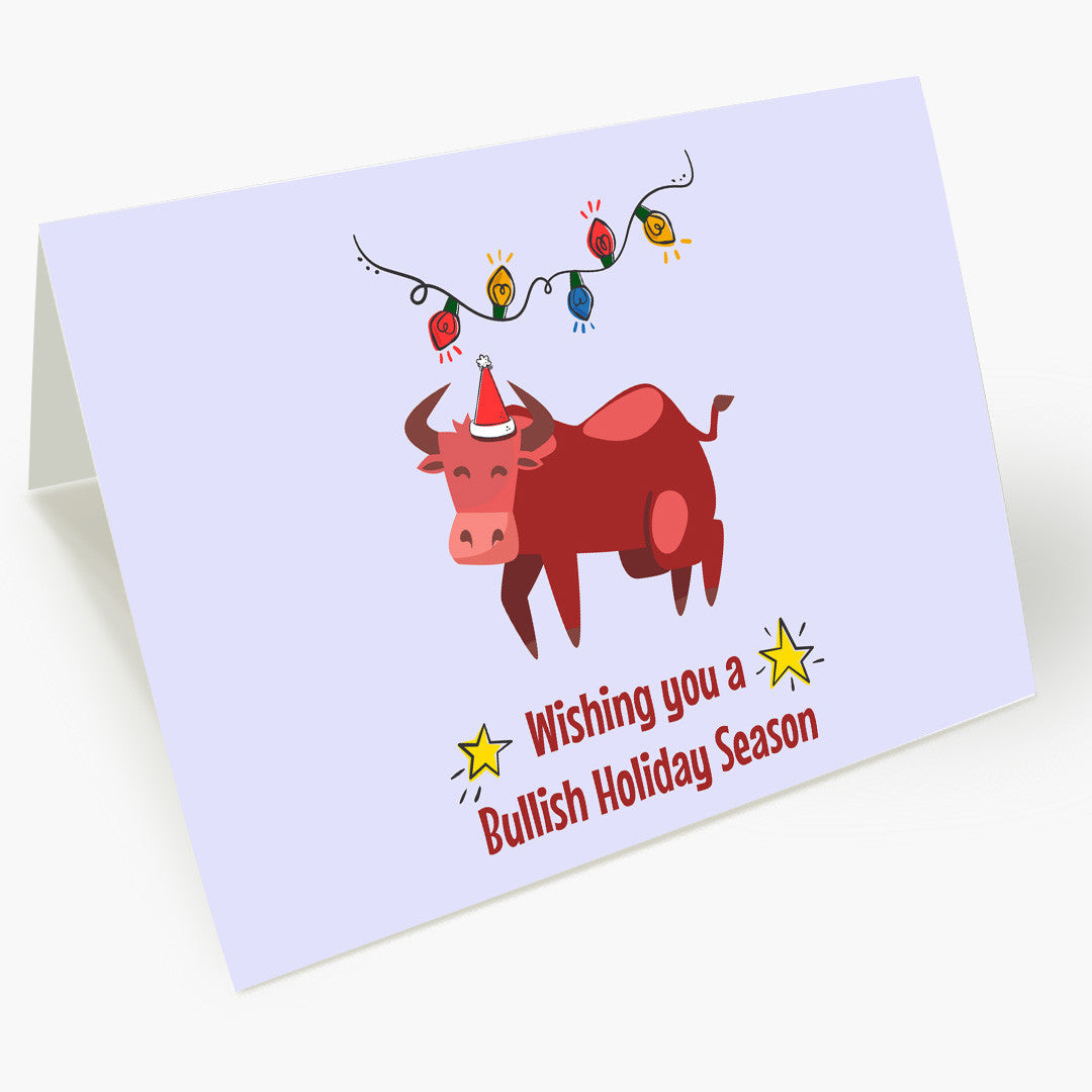 Bullish Holiday Season Christmas Card