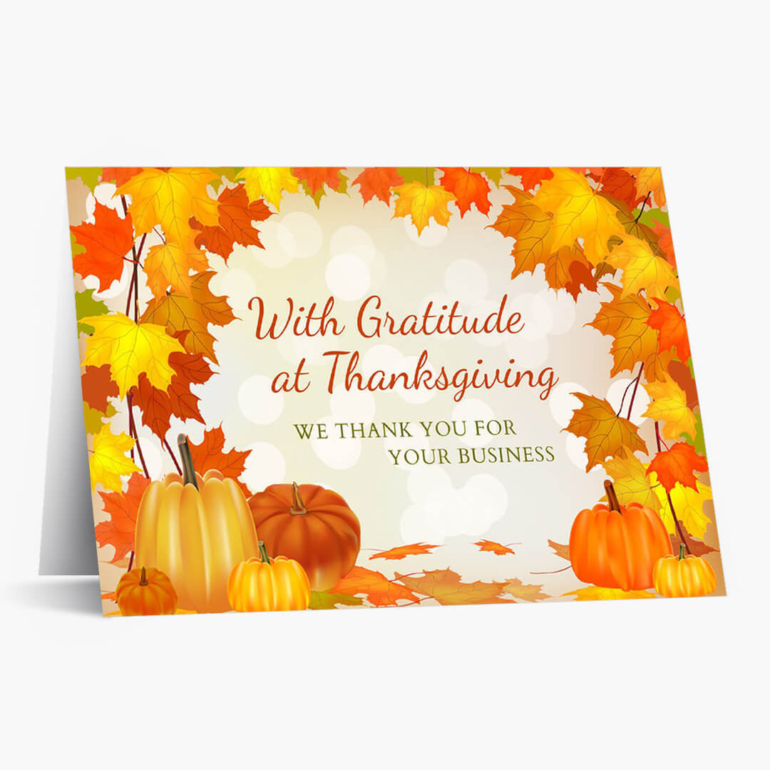 Business Gratitude Thanksgiving Card
