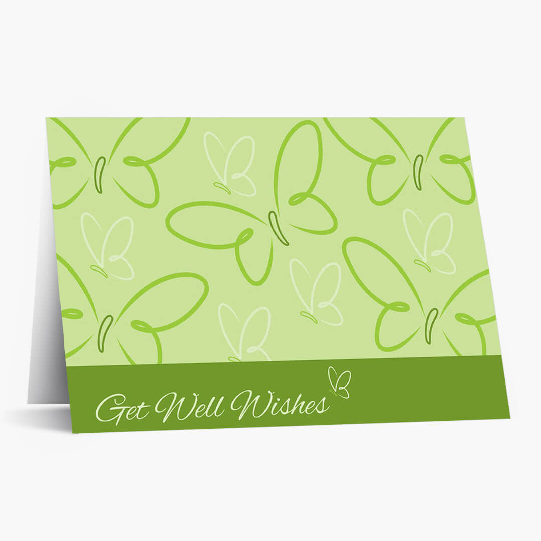 Butterfly Wishes Get Well Card