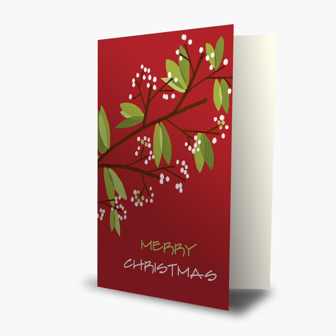 Twinkling Berries Christmas Card