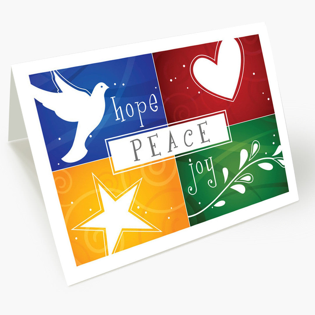 Colorful Wishes Christmas Card