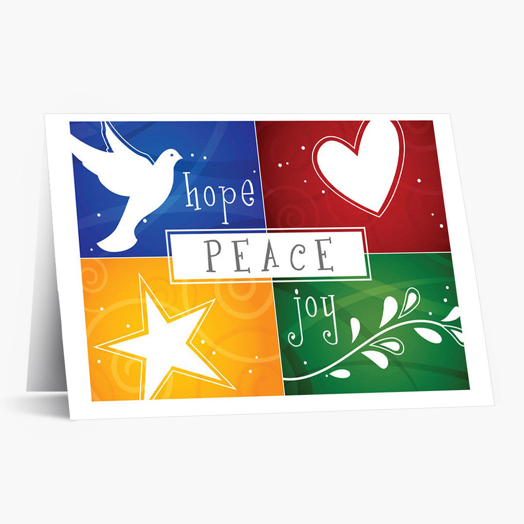 Colorful Wishes Christmas Card
