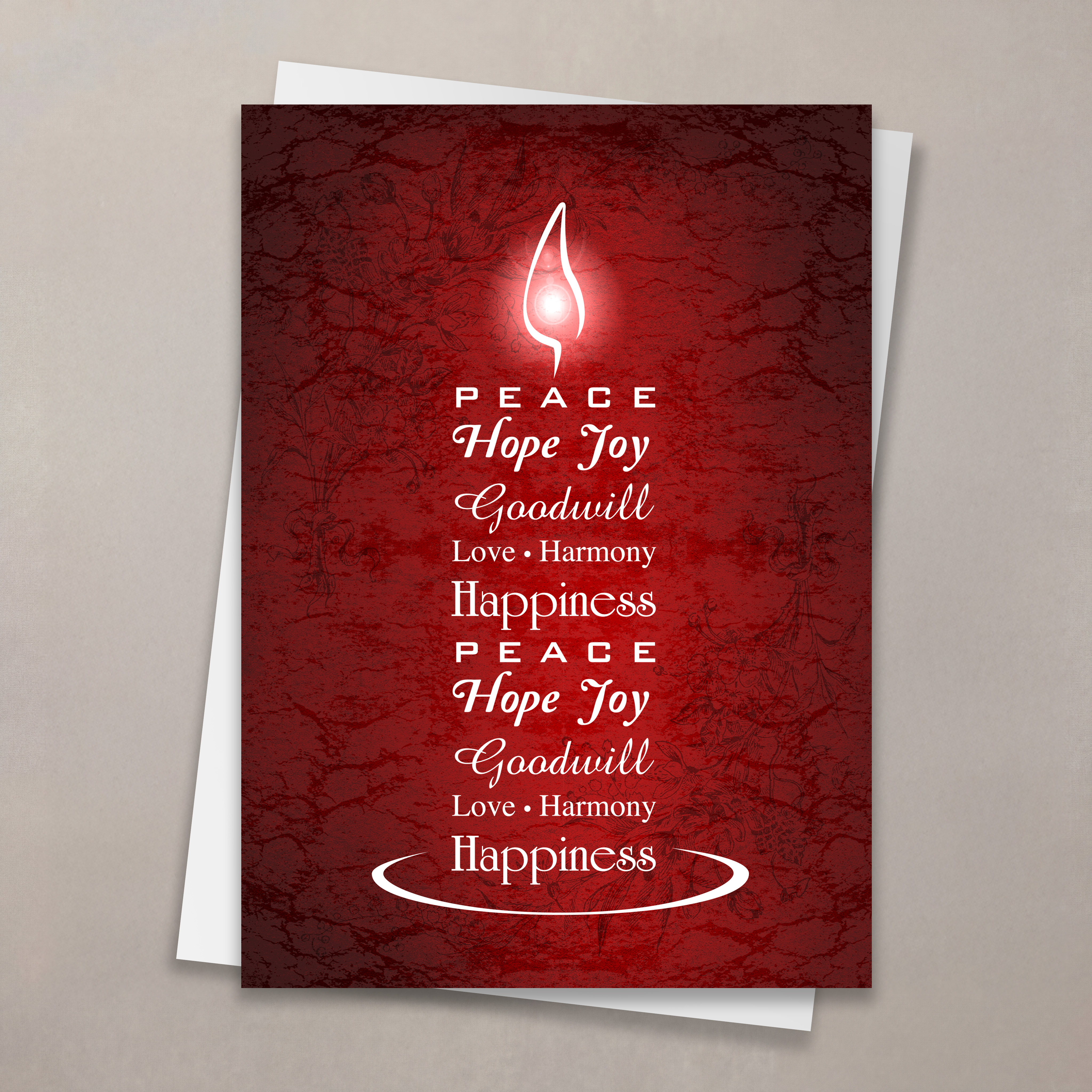 Candlelit Greetings Christmas Card
