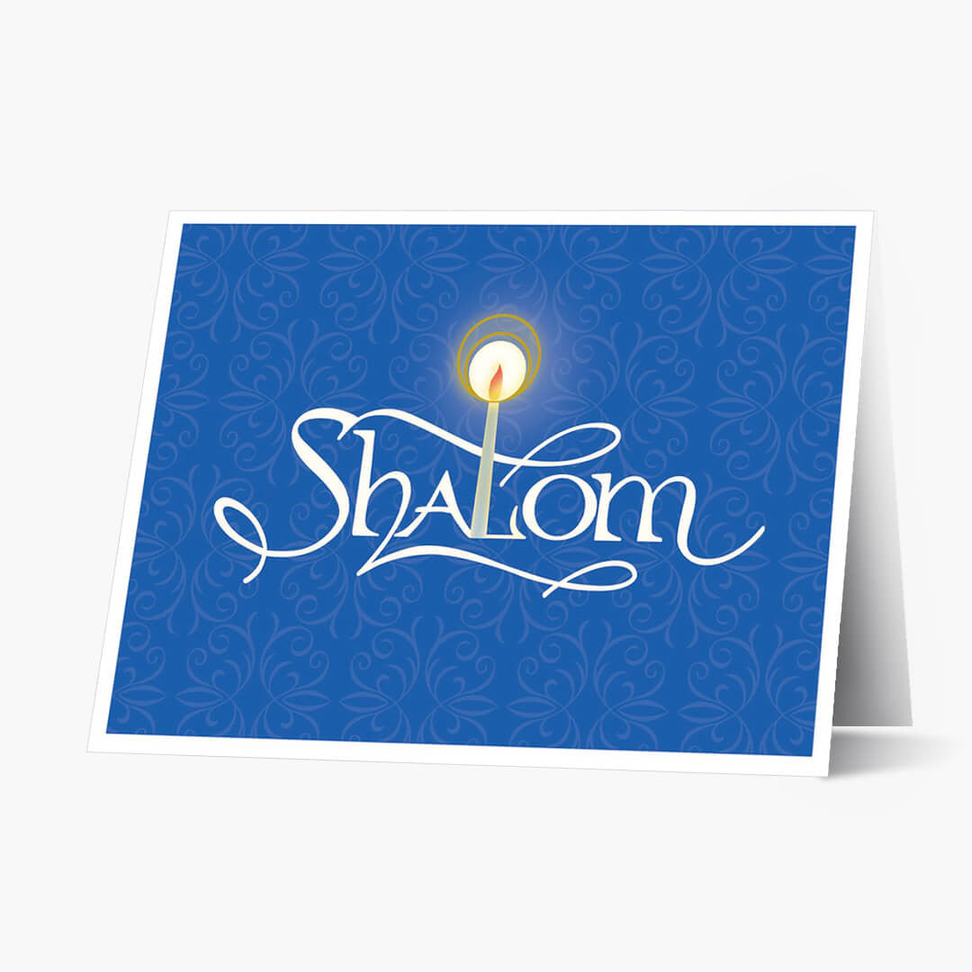 Candlelit Shalom Hanukkah Card