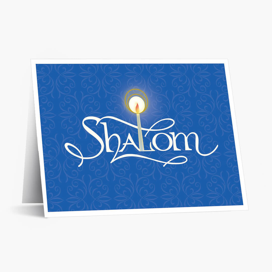 Candlelit Shalom Hanukkah Card