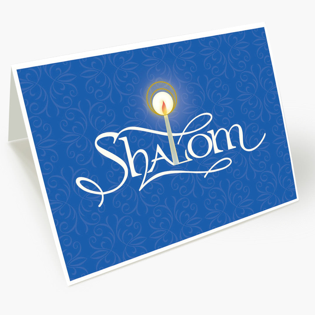 Candlelit Shalom Hanukkah Card