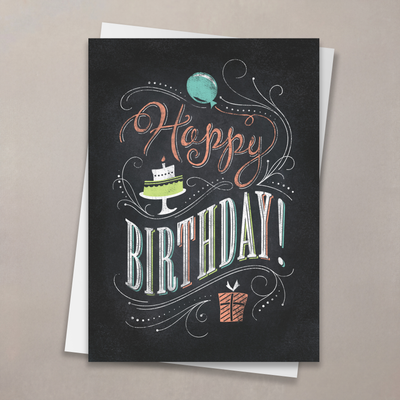 Chalkboard Wish Birthday Card