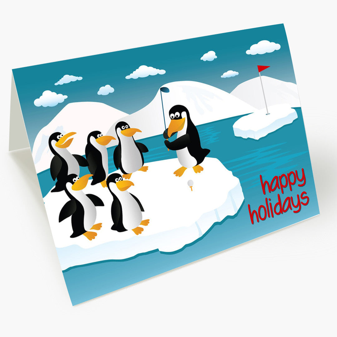Challenging Hole Golf Holiday Card