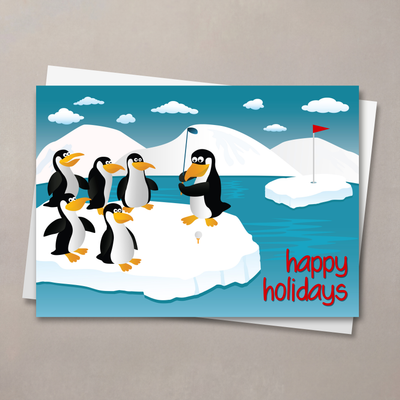 Challenging Hole Golf Holiday Card