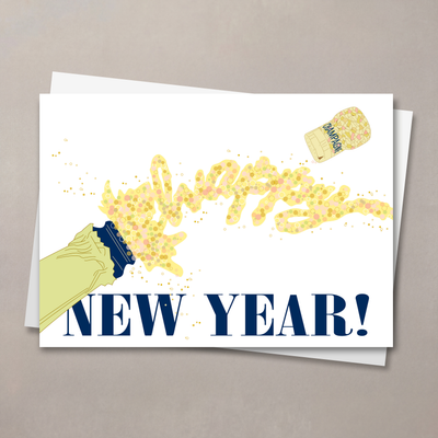 Champagne Celebration New Year Card