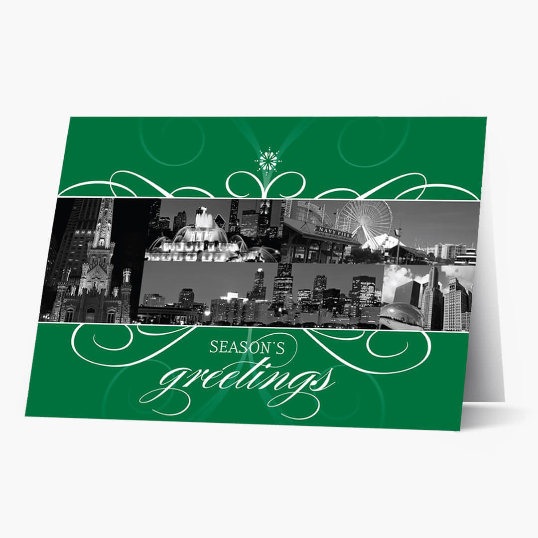 Chicago Flourish Christmas Card