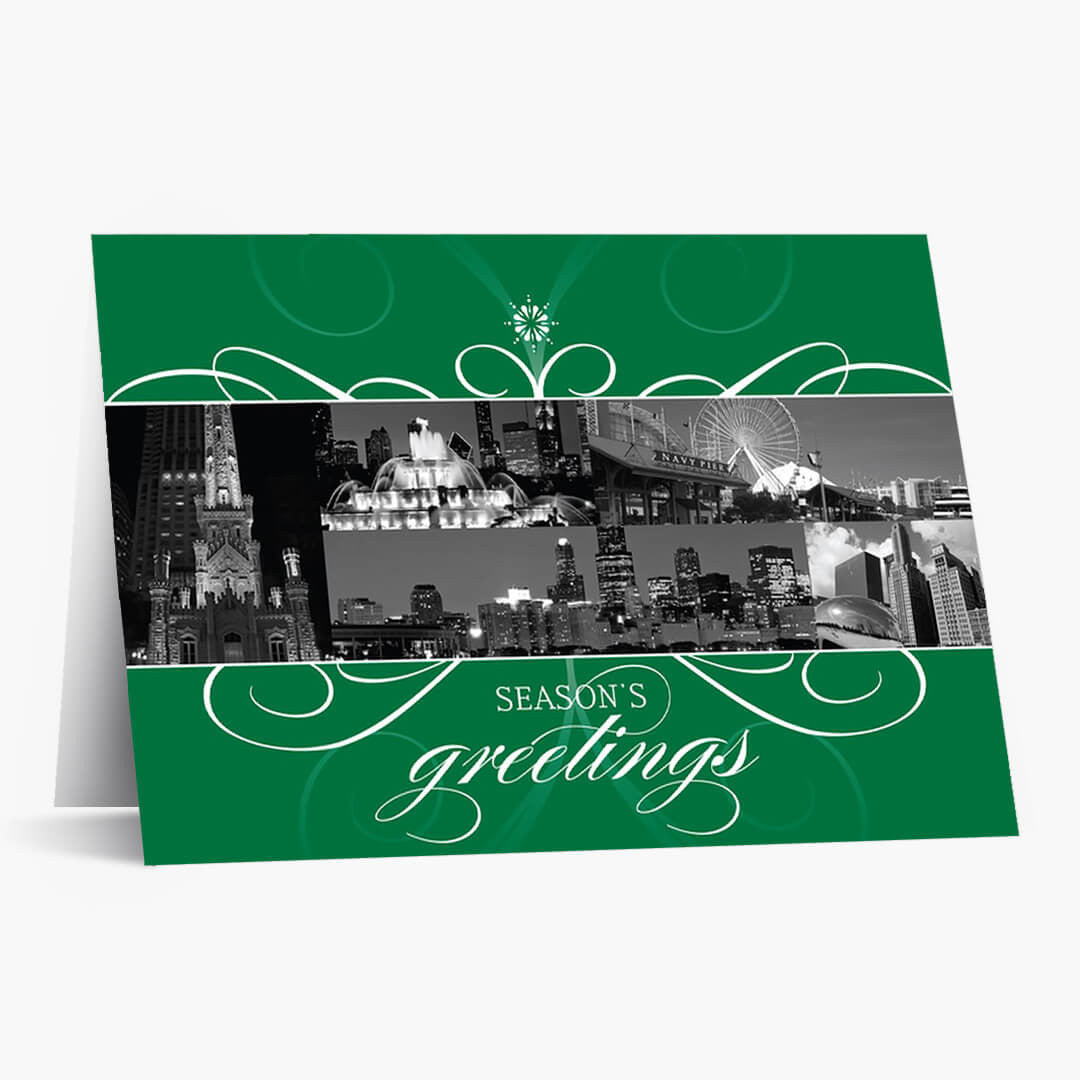 Chicago Flourish Christmas Card
