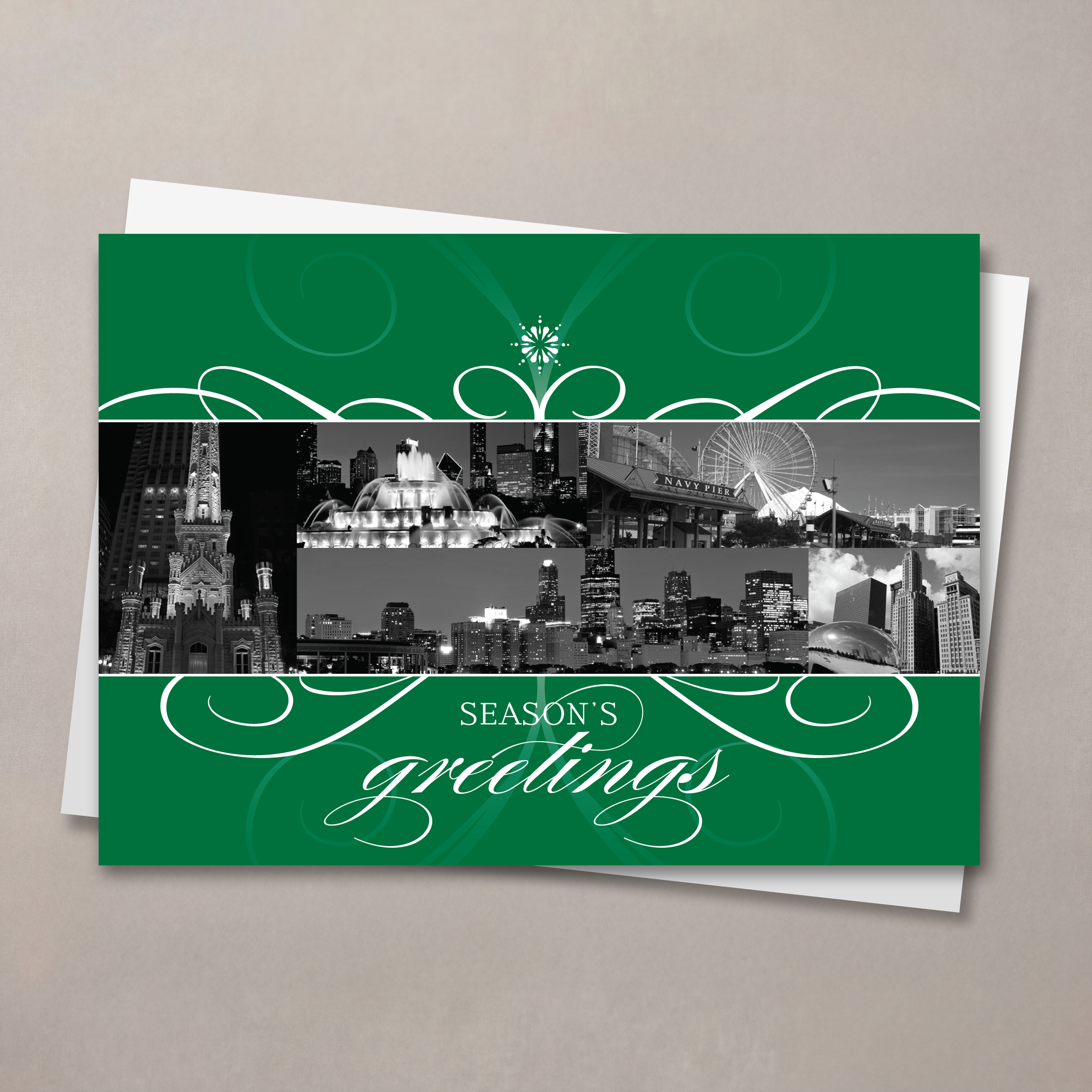Chicago Flourish Christmas Card