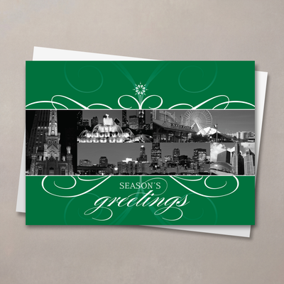 Chicago Flourish Christmas Card