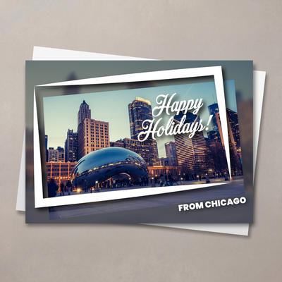 Chicago Holiday City Postcards Christmas Card