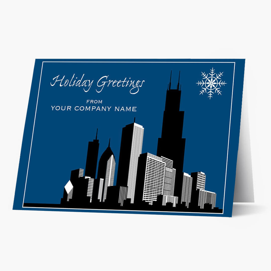 Chicago Silhouette Christmas Card