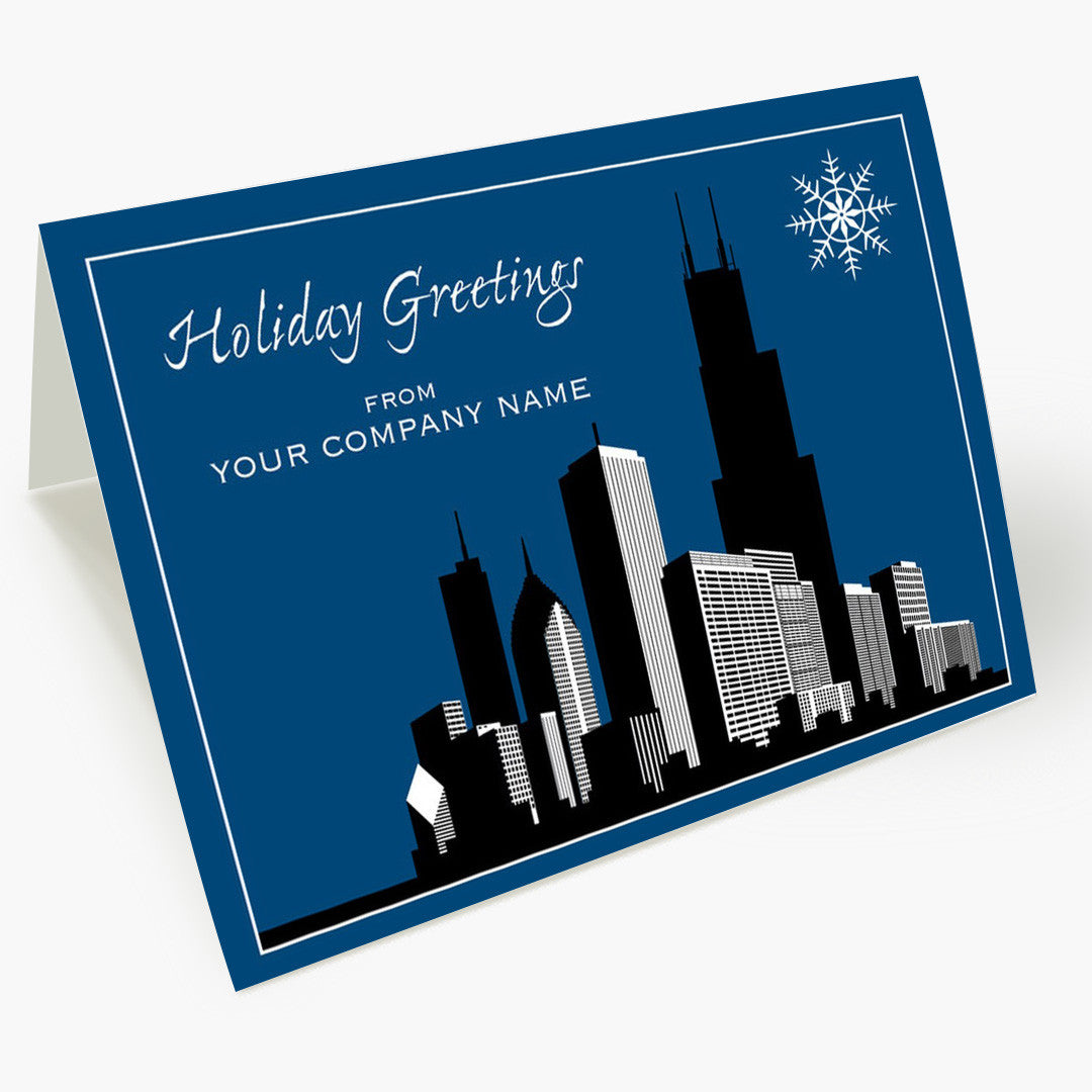 Chicago Silhouette Christmas Card