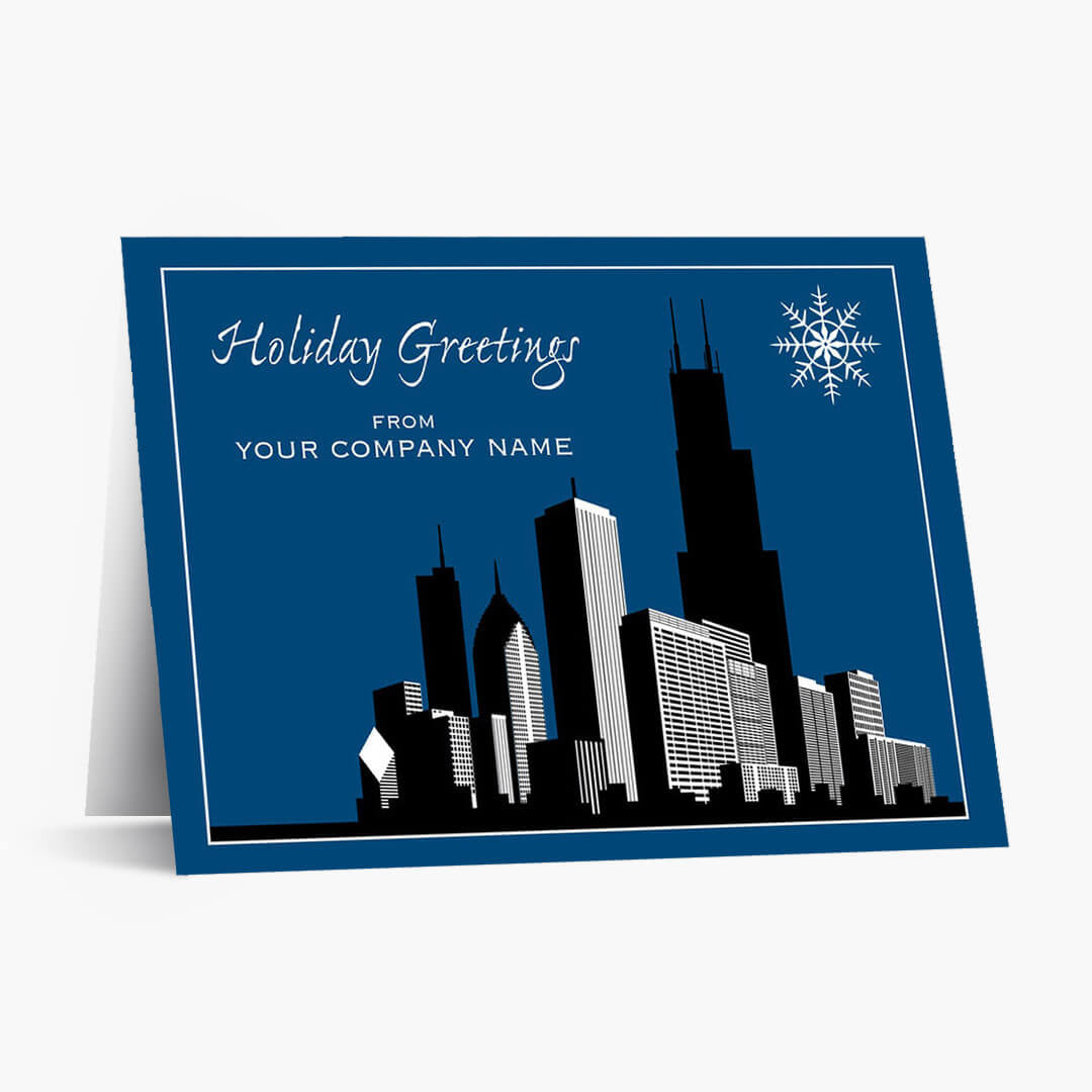 Chicago Silhouette Christmas Card