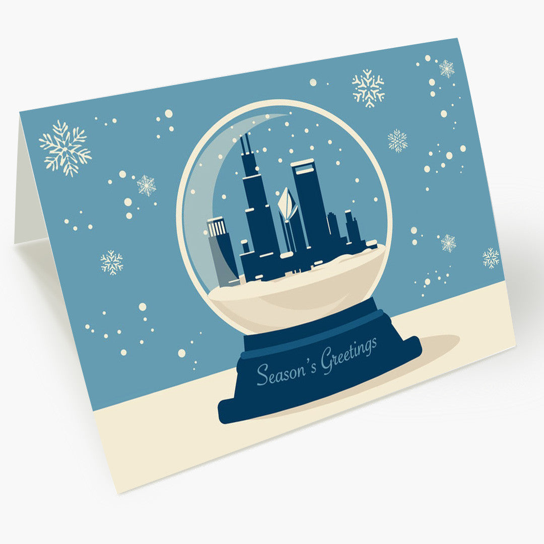 Chicago Snowglobe Christmas Card