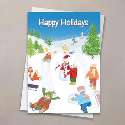 Children At Play Christmas Card