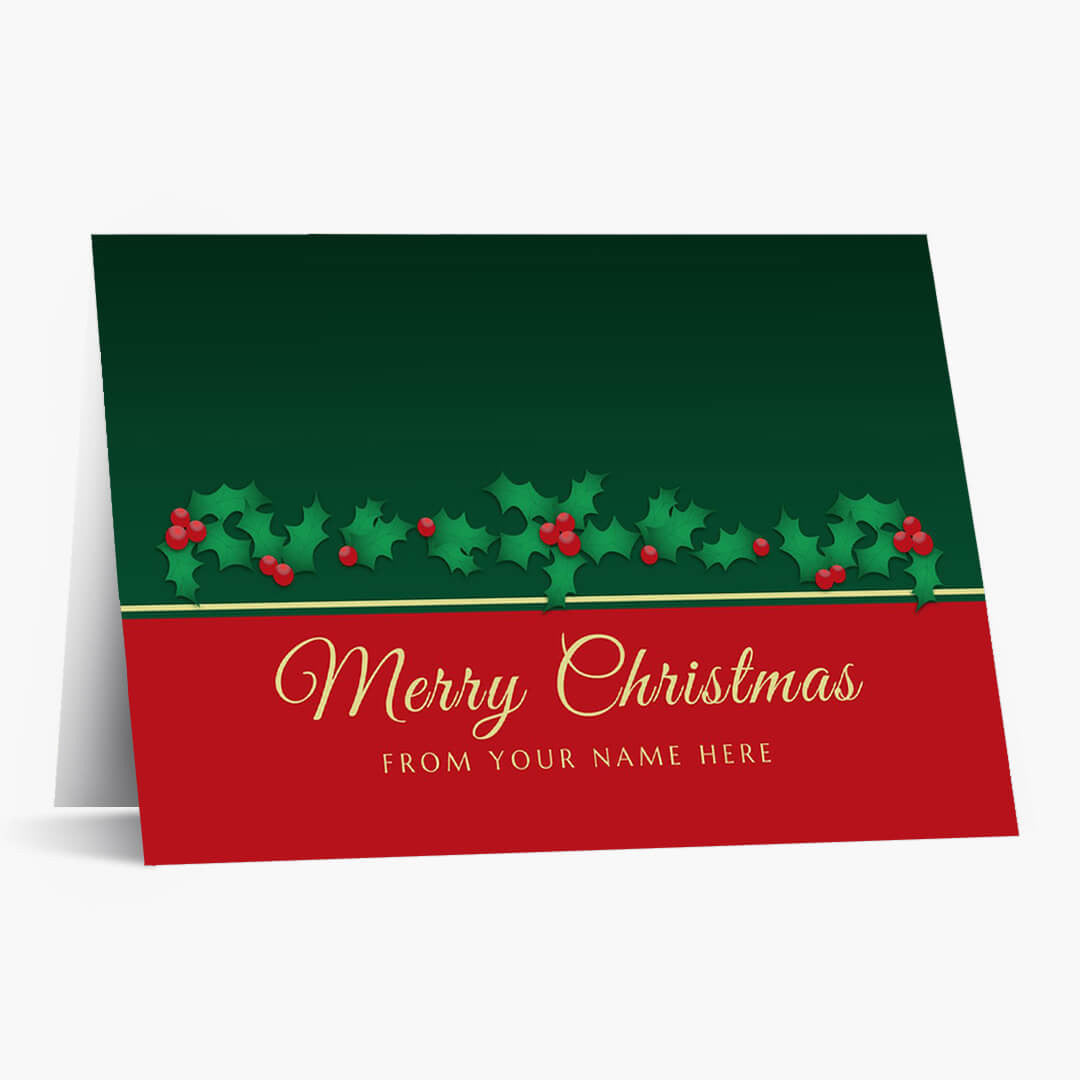 Christmas Holly Christmas Card