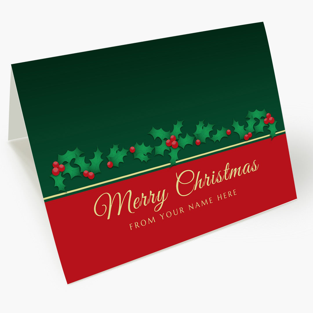 Christmas Holly Christmas Card