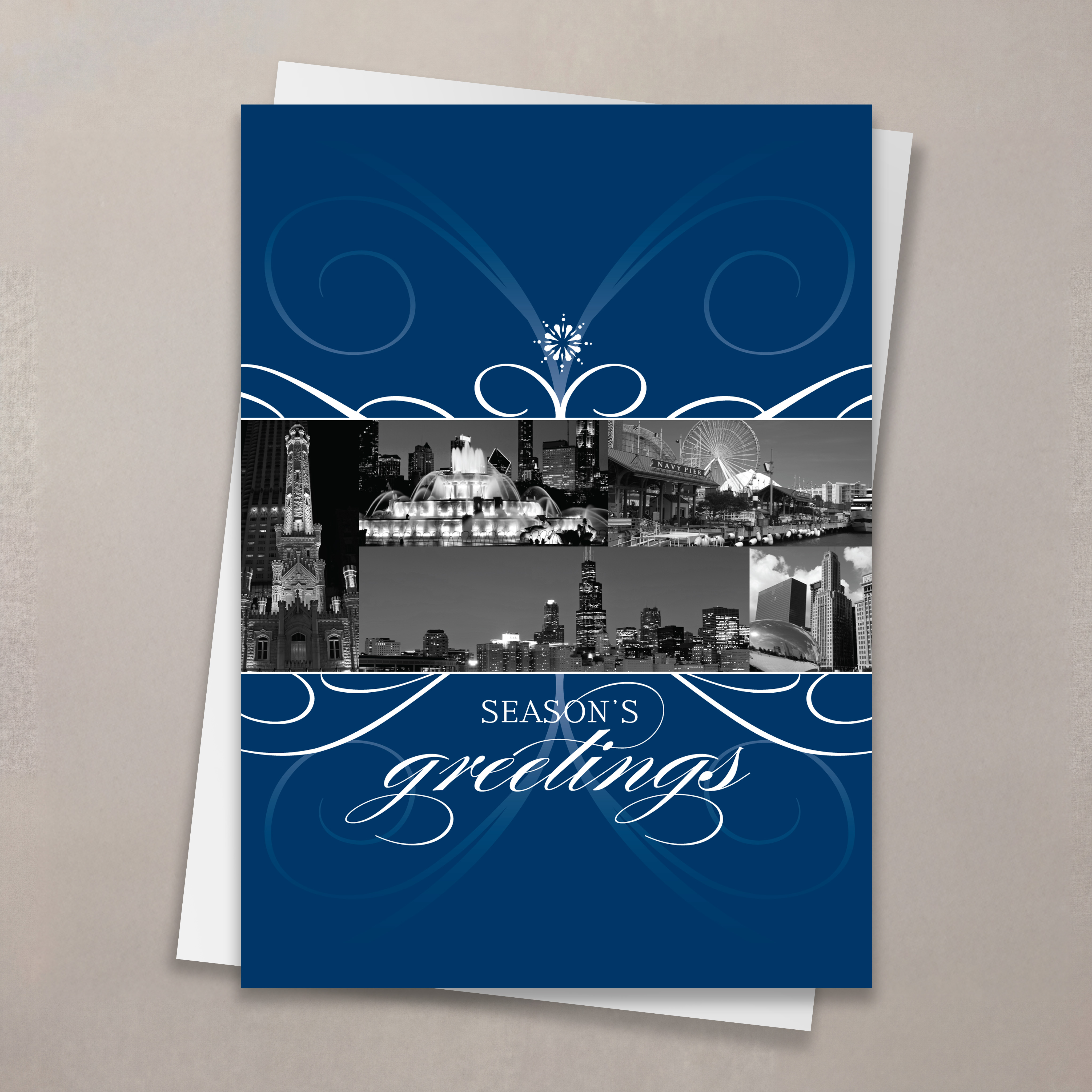 City of Chicago Florish Christmas Card