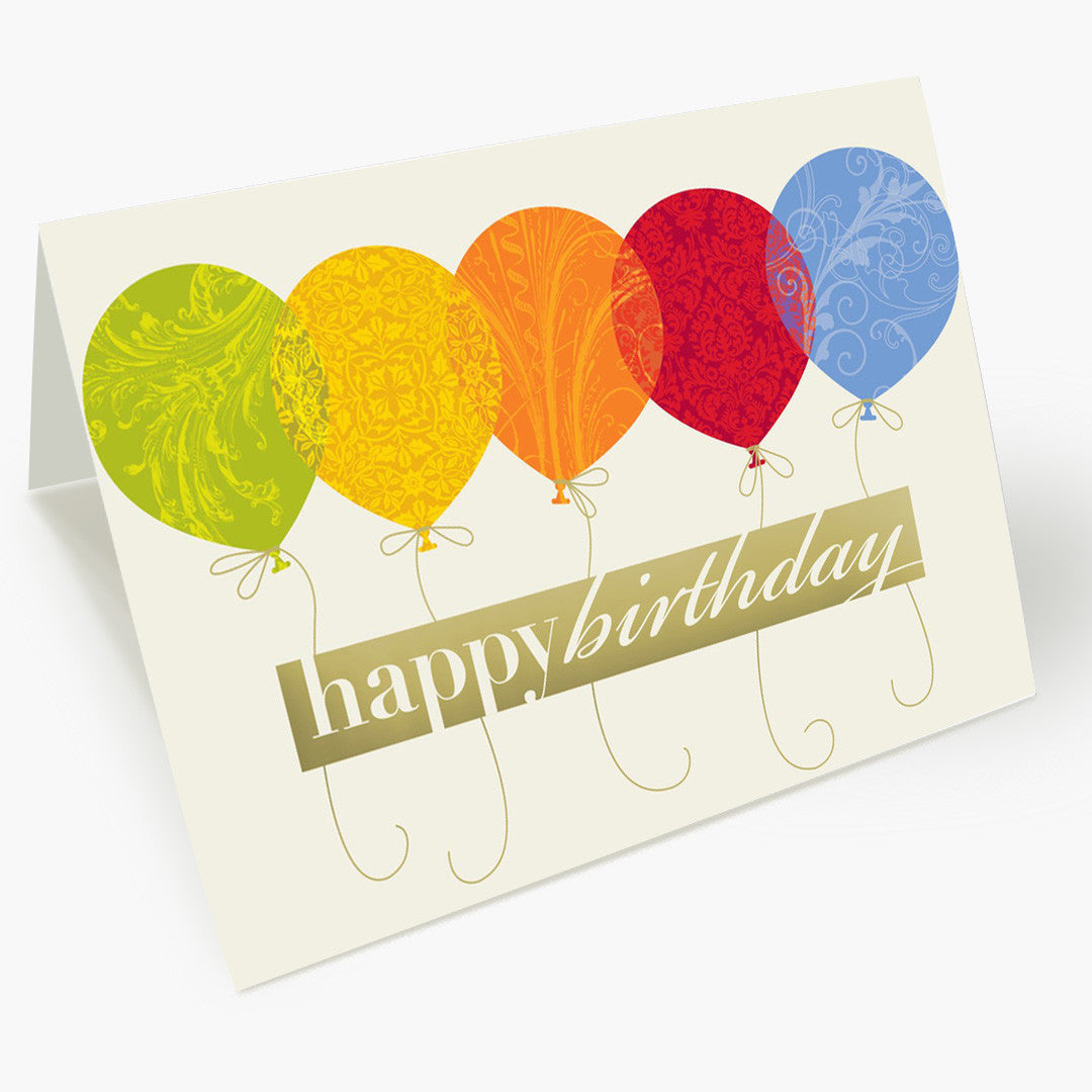 Colorful Balloons Birthday Card