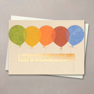 Colorful Balloons Birthday Card