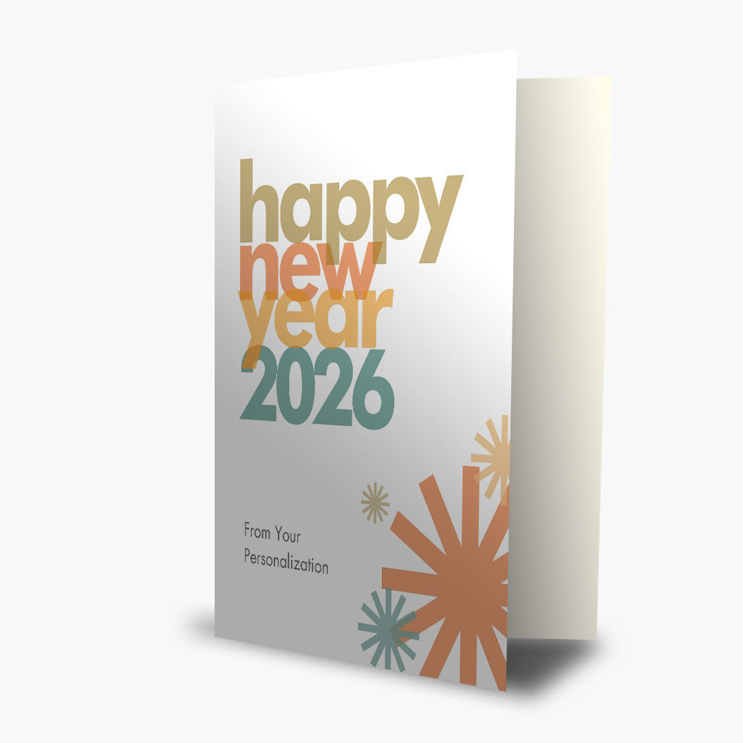 Colorful Beginnings New Year Card