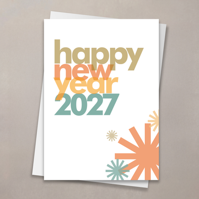 Colorful Beginnings New Year Card