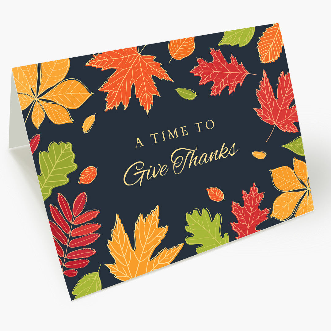 Colorful Time Of Thanks Thanksgiving Card