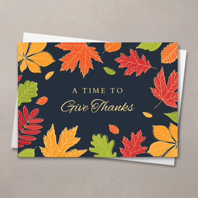 Colorful Time Of Thanks Thanksgiving Card