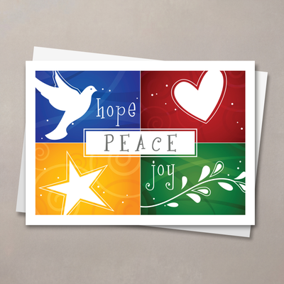 Colorful Wishes Christmas Card