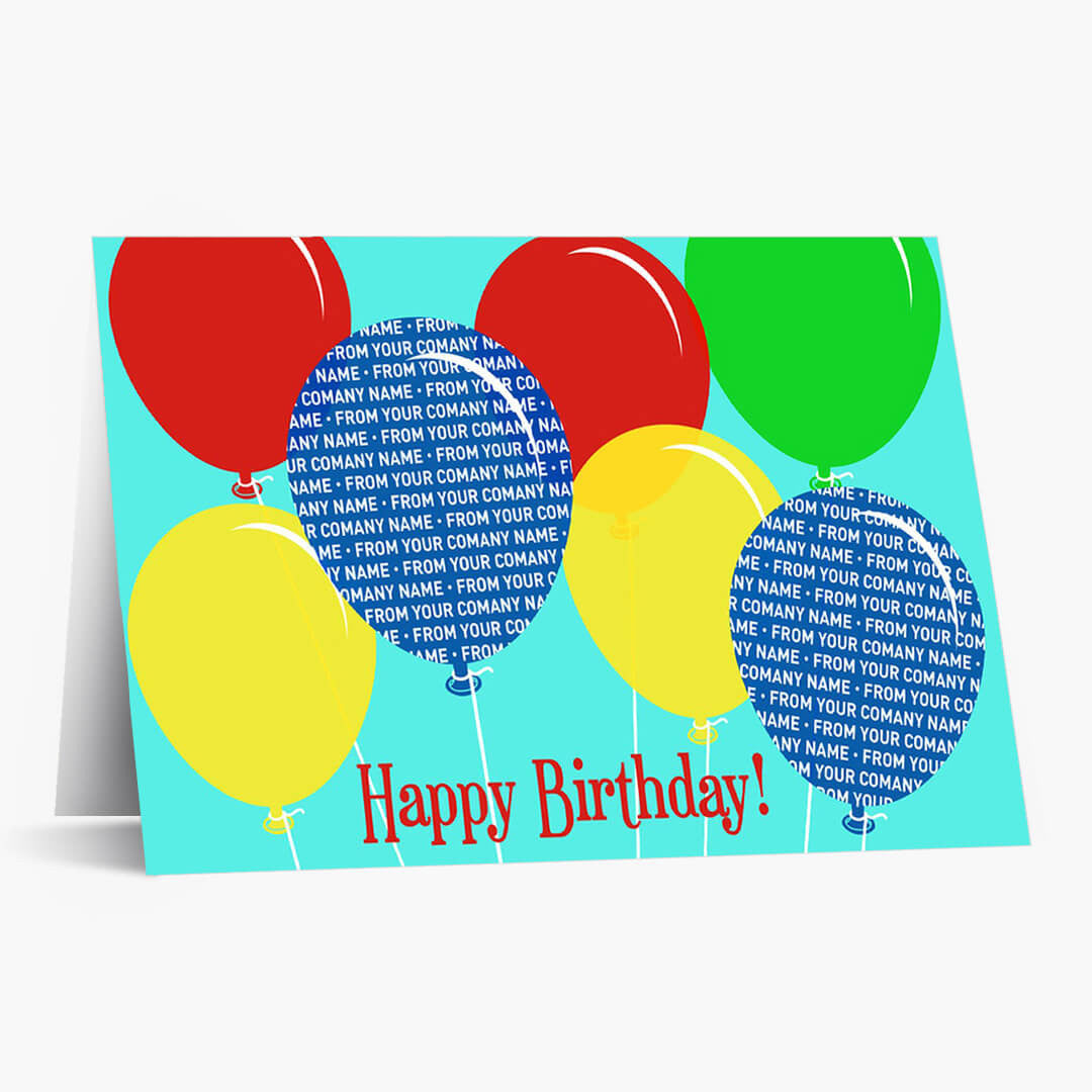 Company Front Imprint Birthday Card
