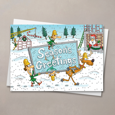 Construction Humor Christmas Card