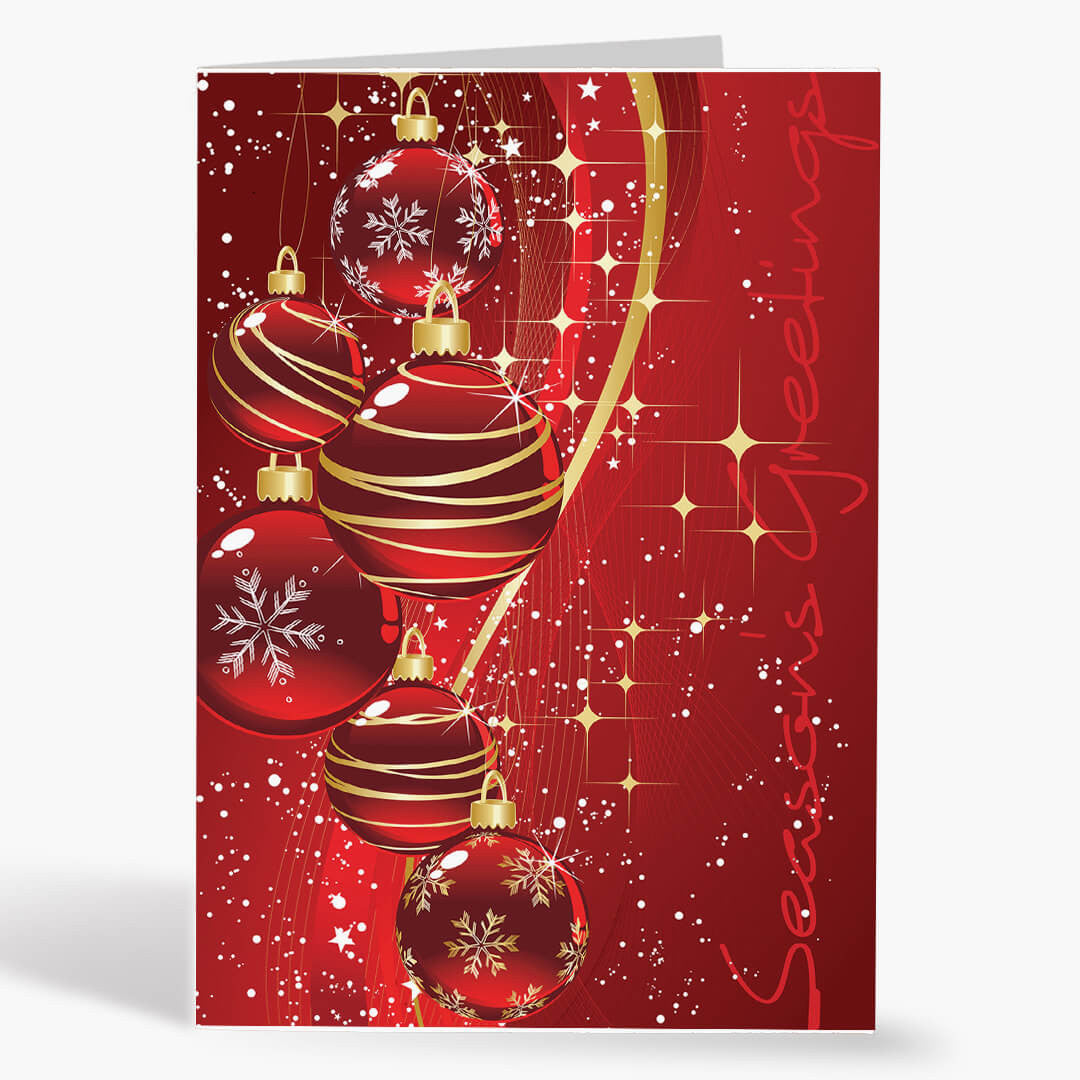 Contemporary Ornaments Christmas Card