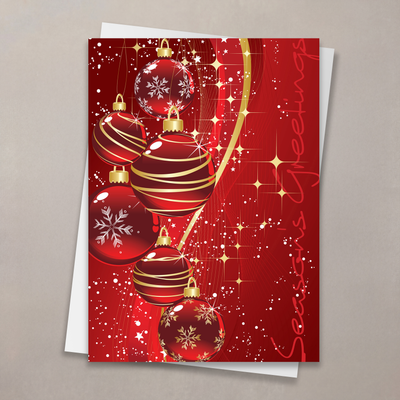 Contemporary Ornaments Christmas Card