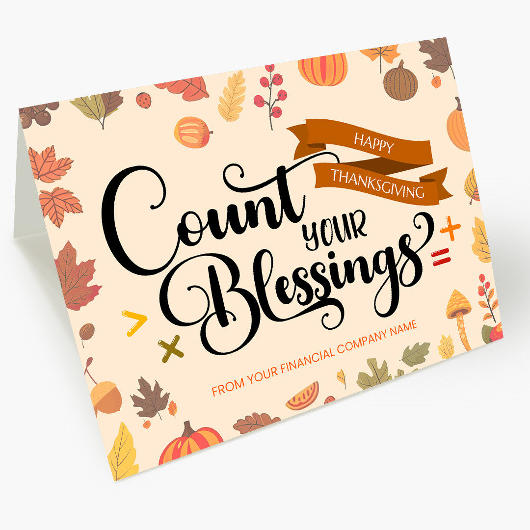 Count Your Blessings Thanksgiving Card