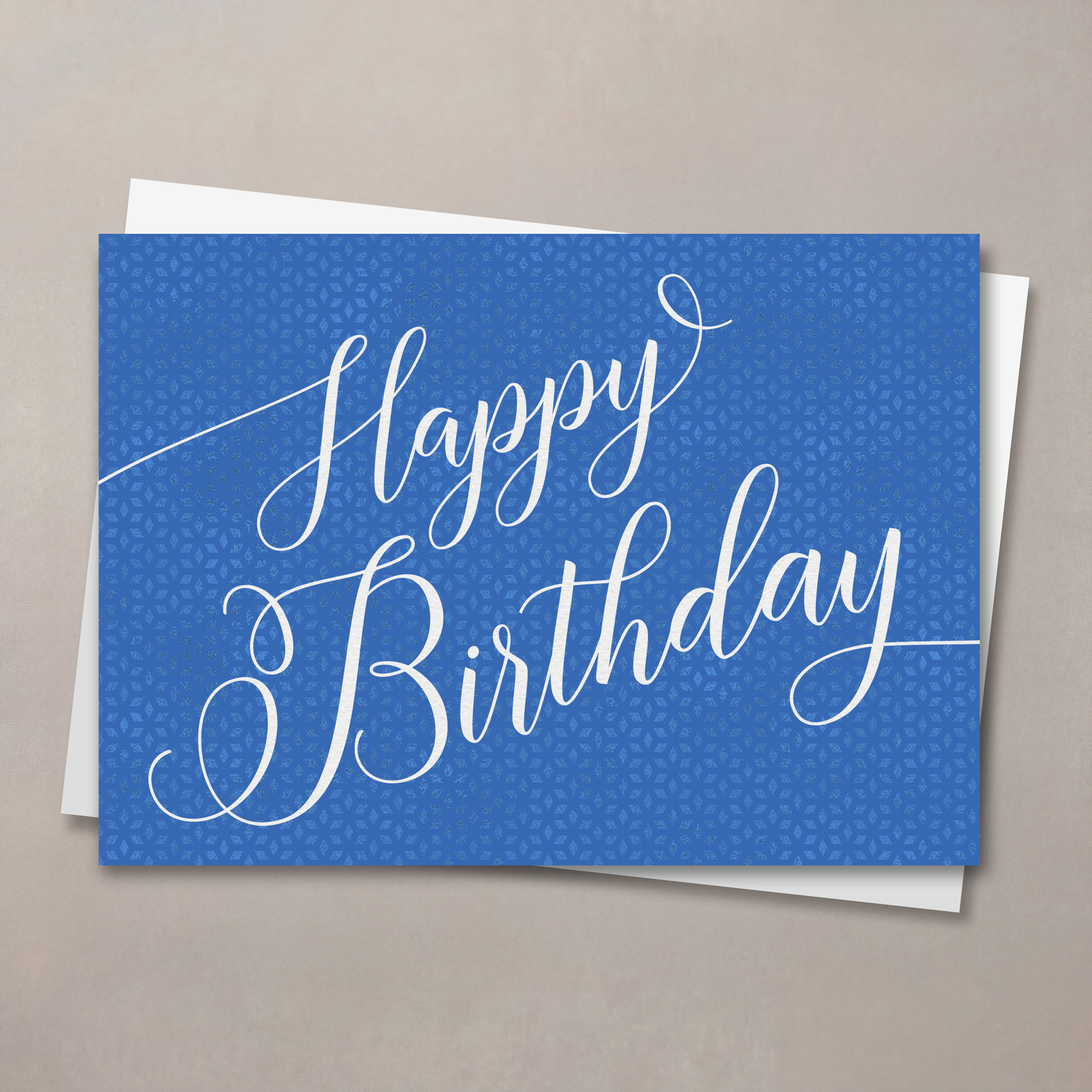 Cursive Happy Birthday Card