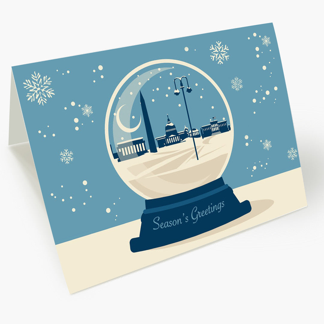 DC Snowglobe Christmas Card