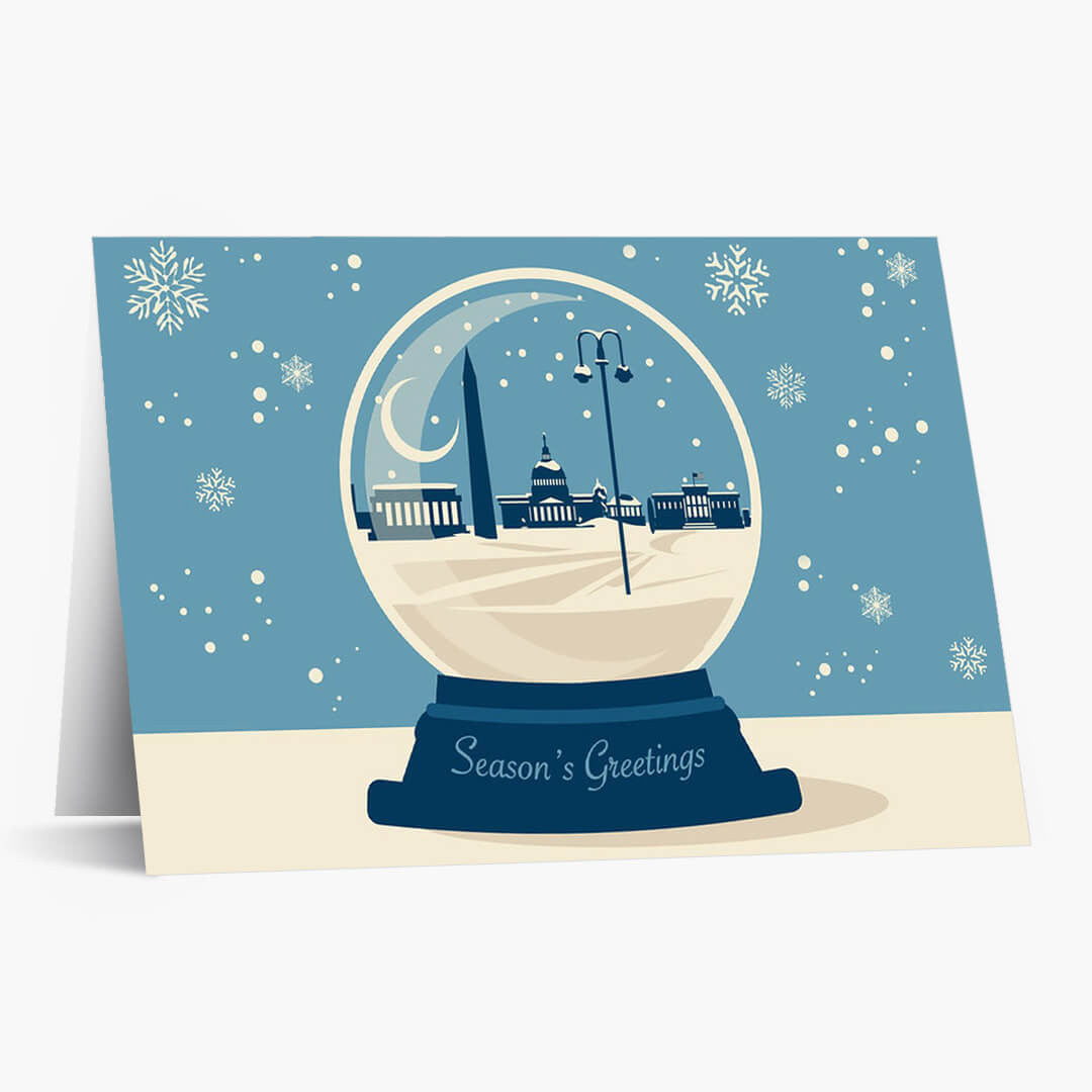 DC Snowglobe Christmas Card
