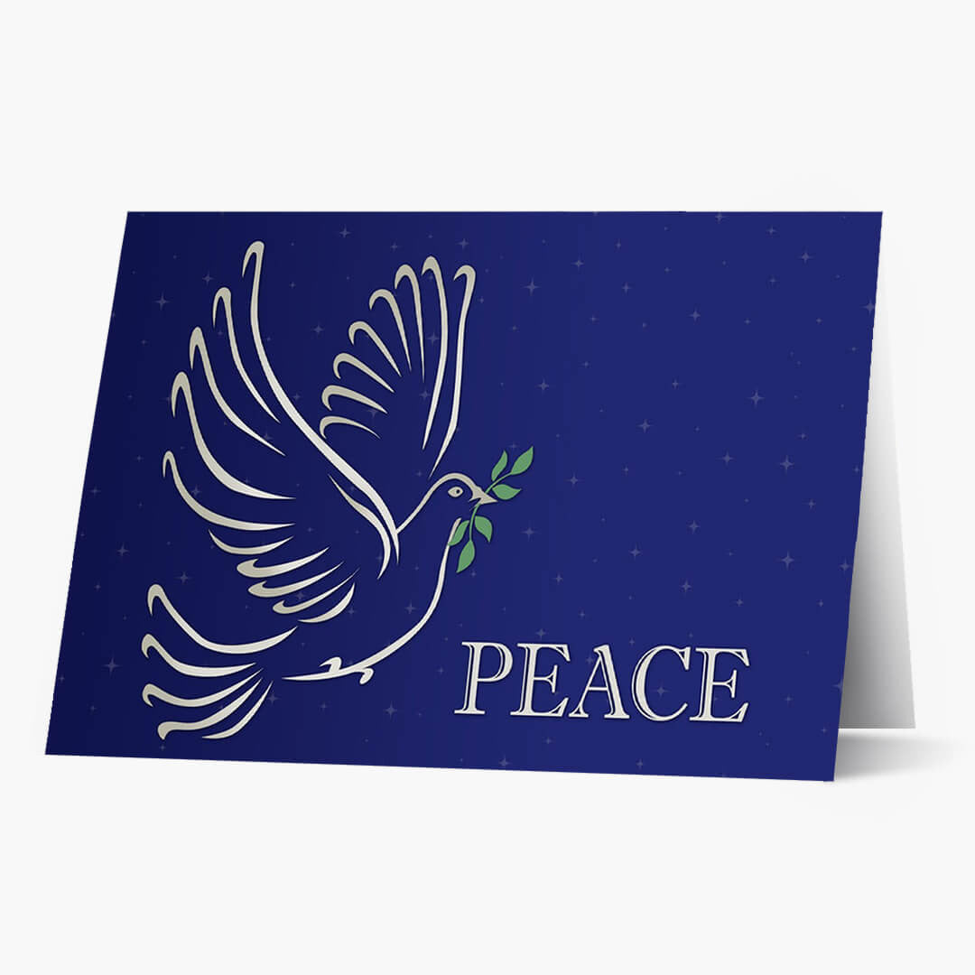 Dove With Olive Branch Christmas Card