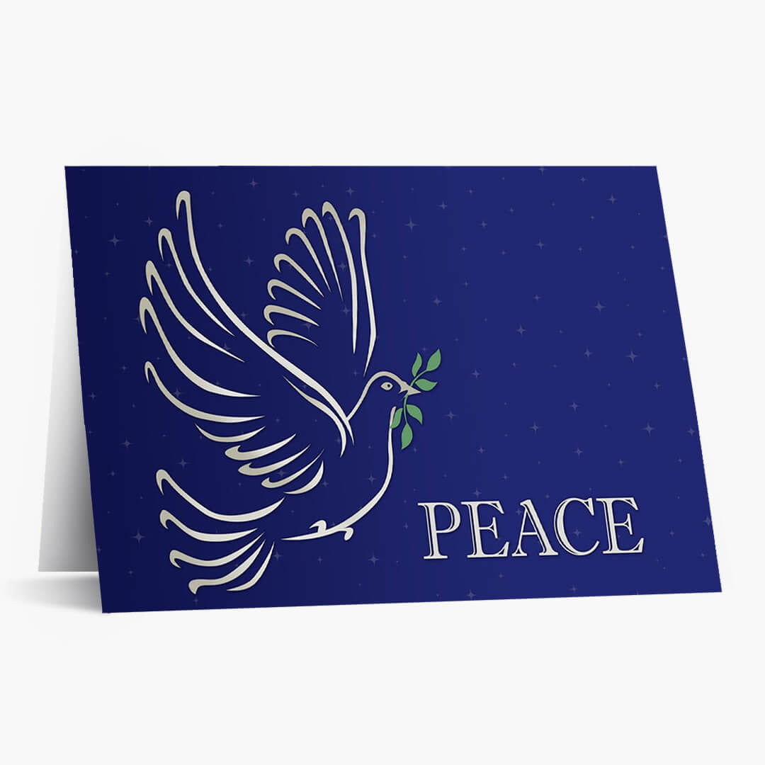 Dove With Olive Branch Christmas Card