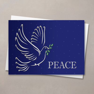 Dove With Olive Branch Christmas Card