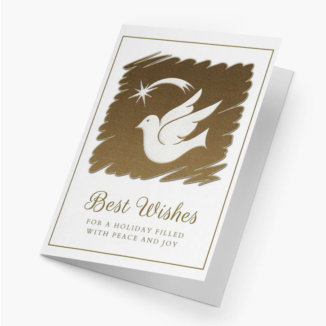 Dove and Star Christmas Card