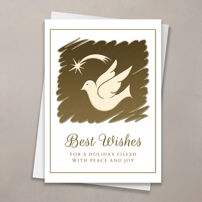 Dove and Star Christmas Card