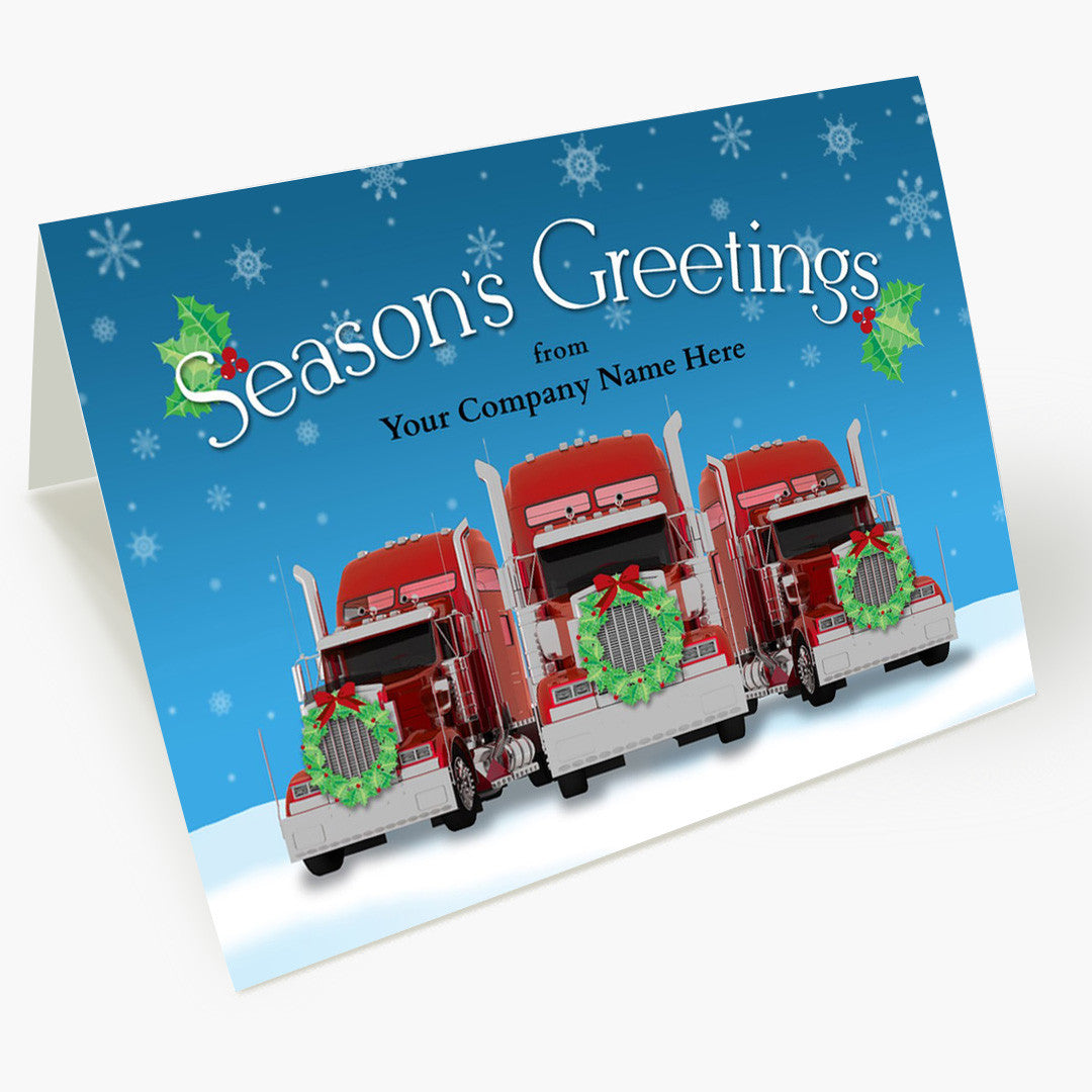 Dressed Up Trucks Christmas Card