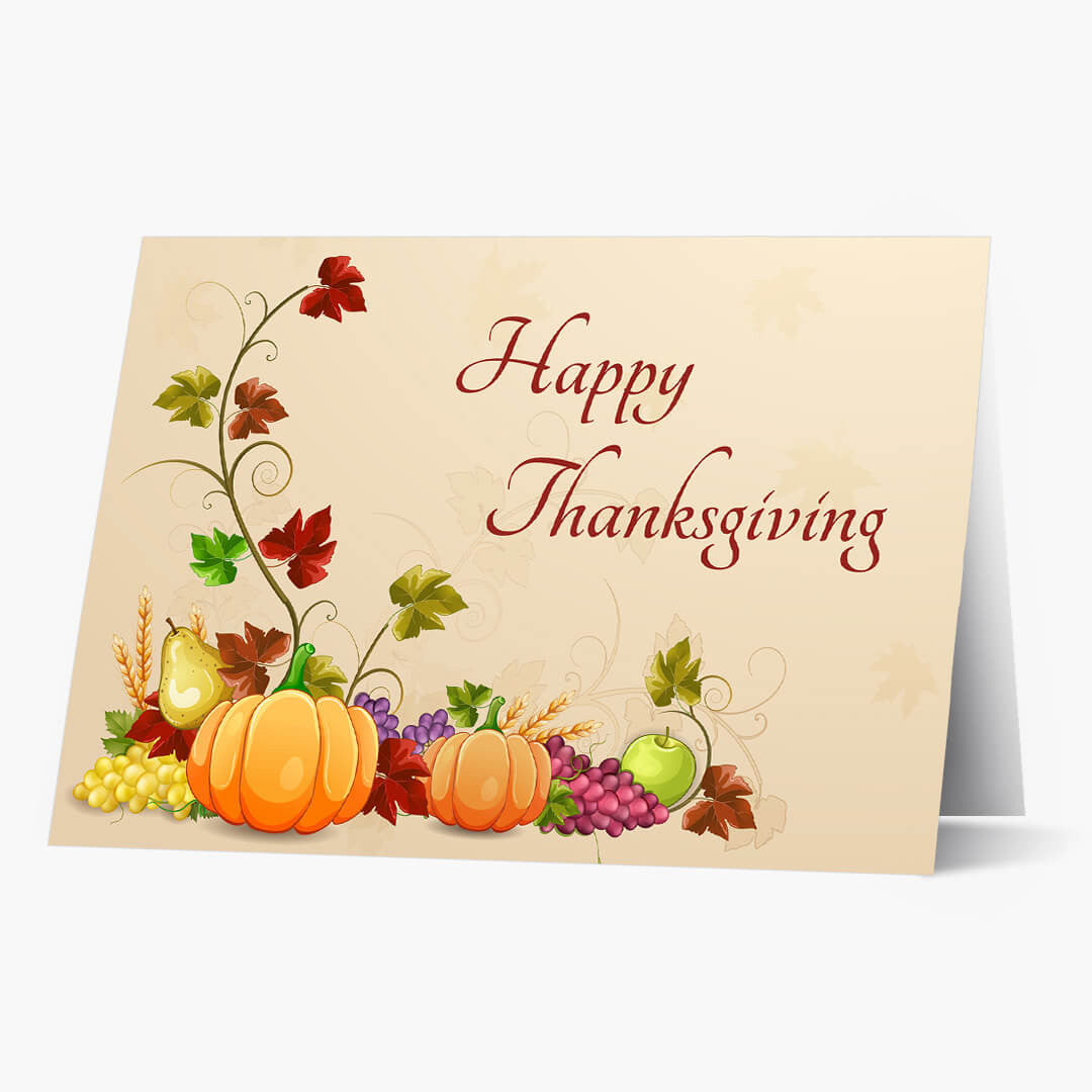 Sweet Autumn Wishes Thanksgiving Card